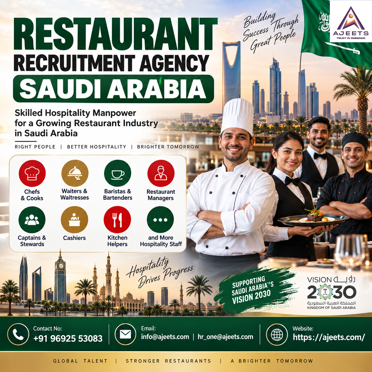 Restaurant Recruitment Agency Saudi Arabia | AJEETS