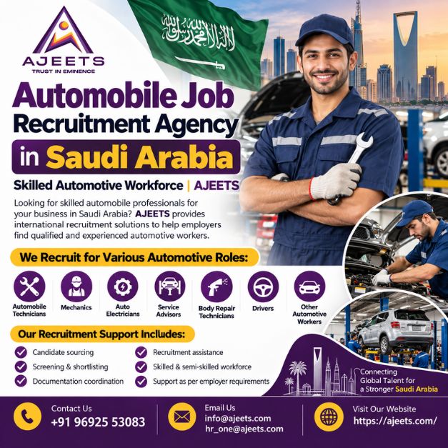 Automobile Job Recruitment Agency in Saudi Arabia | AJEETS